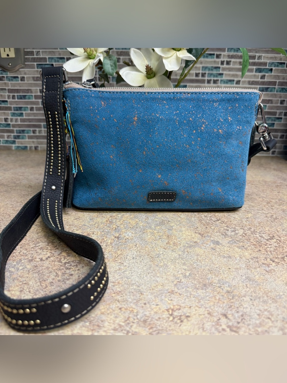 NWT Consuela Midtown Crossbody and Pouch Nila Blue purse - Picture 2 of 15